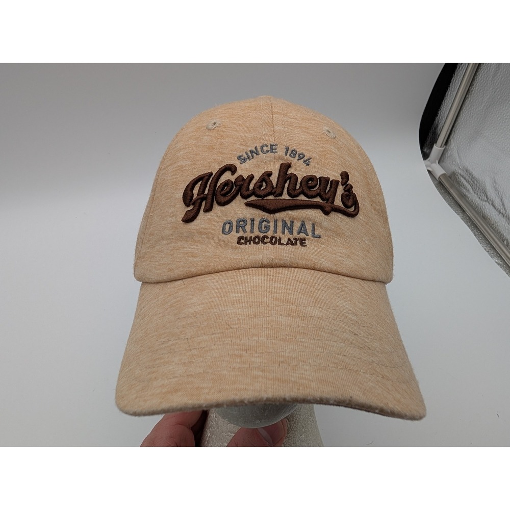 Hershey's Original Chocolate Baseball Cap Tan Heather Jersey Adjustable Hat